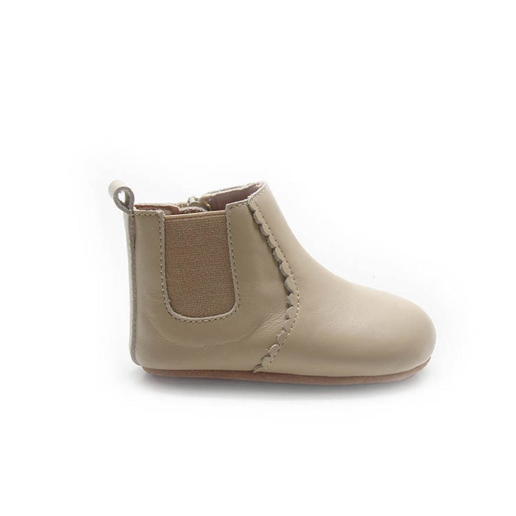 Taupe Chelsea Boots - Flower Edge