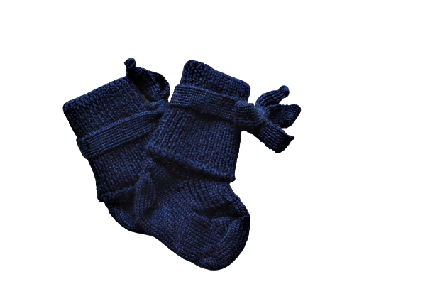 Hirsch Natur newborn sokjes - donkerblauw